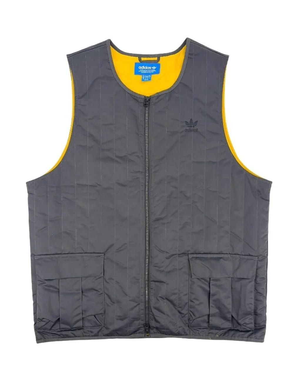 Adidas Originals Shadow Tones Quilted Vest Utility Black CE7112 Mens XL Gorpcore